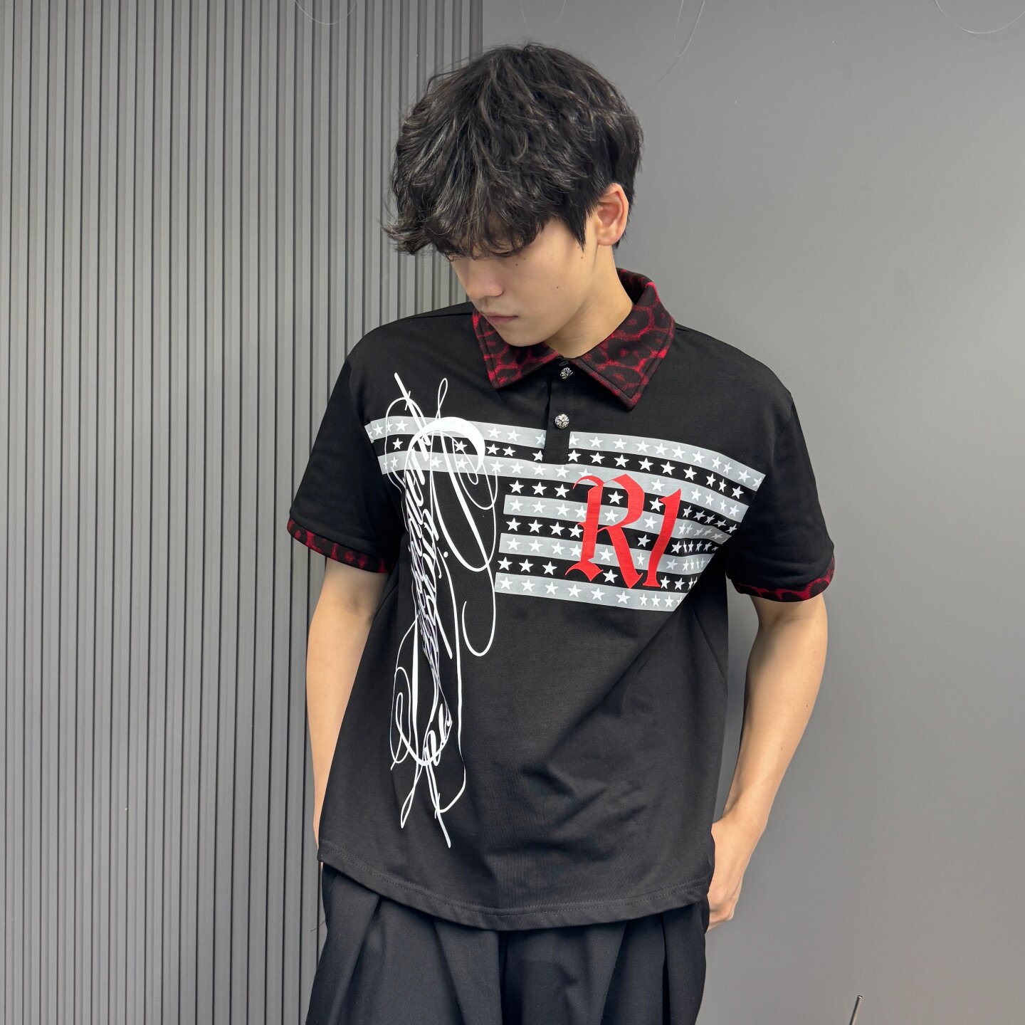 街头风亚文化朋克polo衫轻亚文化视觉系松弛感夏休闲短袖男女同款