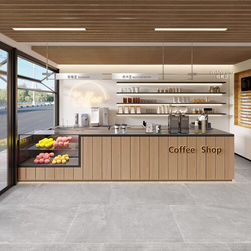 咖啡店吧台收银台奶茶店蛋糕前台