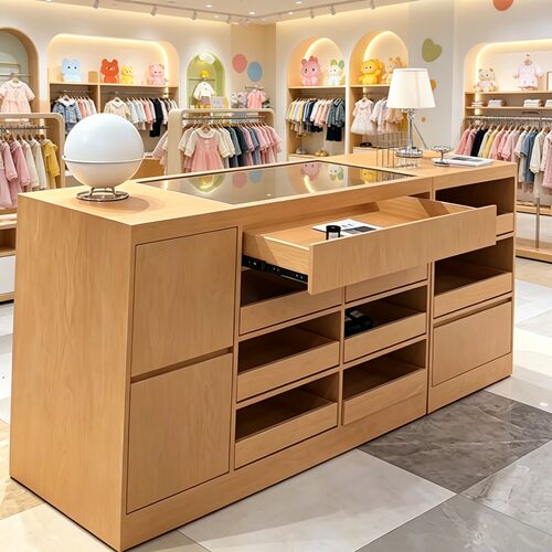 服装店收银台中岛柜童装店展示台
