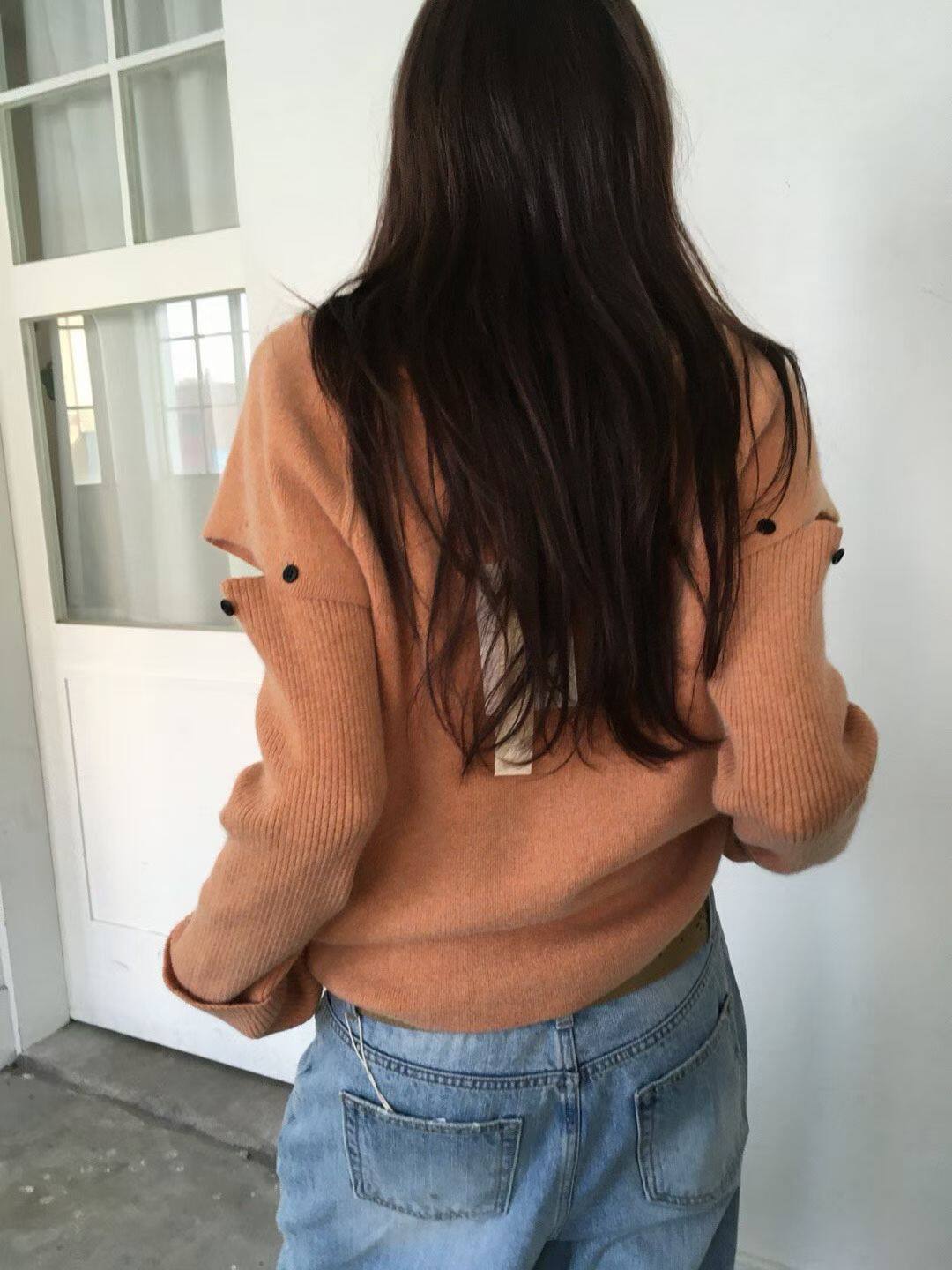 韩国东大门br新款圆领针织打底衫女套头慵懒风洋气内搭百搭毛衣