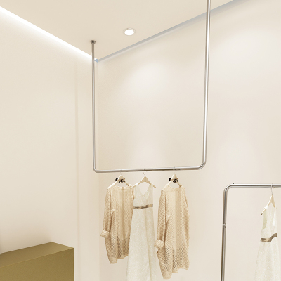 不锈钢墙上专用陈列衣服展示架