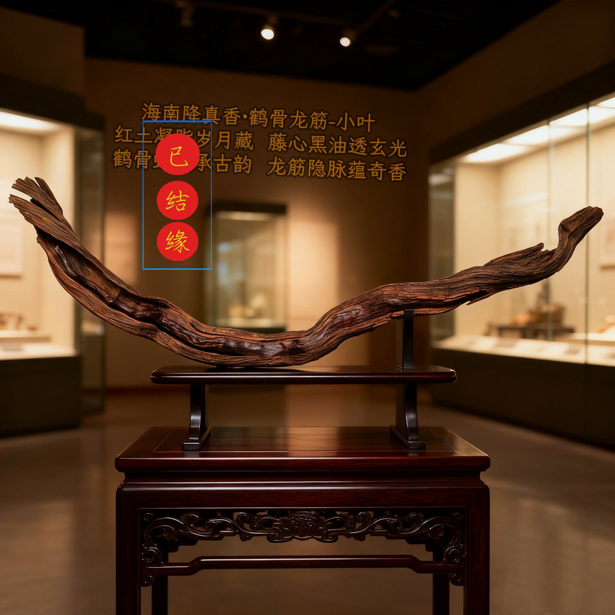 海南降真香深山鹤骨龙筋摆件黄金甲收藏(已结缘 仅展示勿拍)