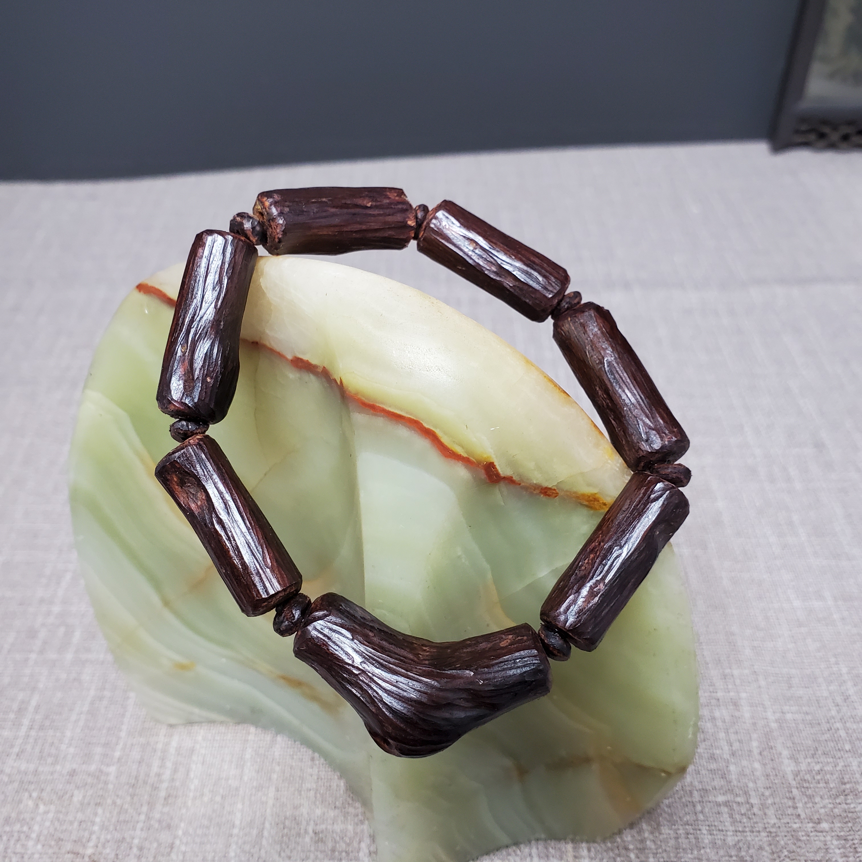 海南降真香十亩香虫漏老料随形手串长桶设计款同料一物一拍图新品