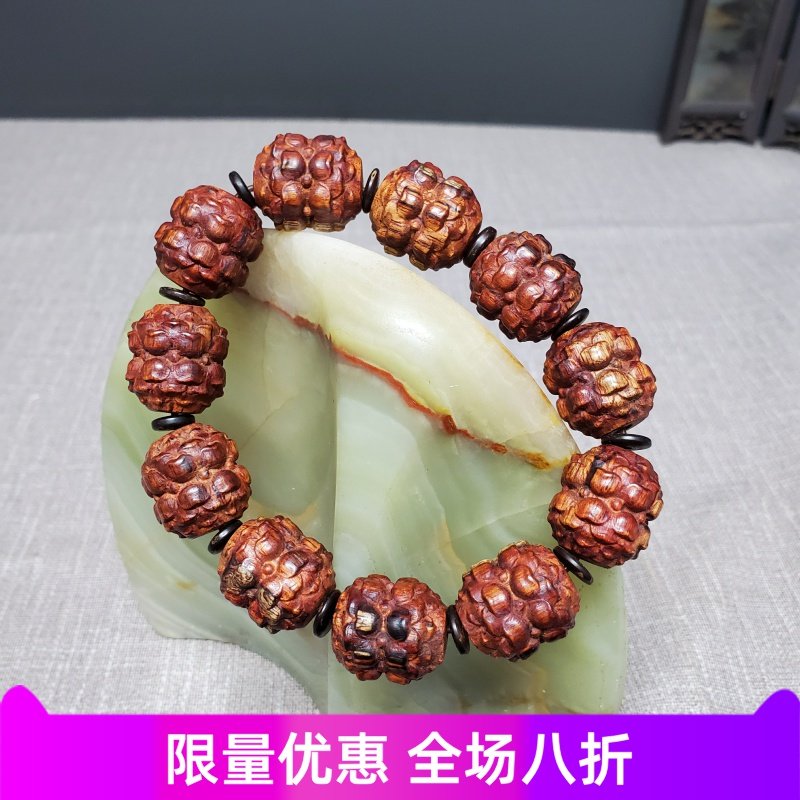 海南降真香红莲手串大叶莲花16.8mm桶珠生闻味道花香醇厚赠养珠粉,饰品/流行首饰/时尚饰品新,沉香,淘宝优惠券,粉丝福利购,淘宝优惠卷