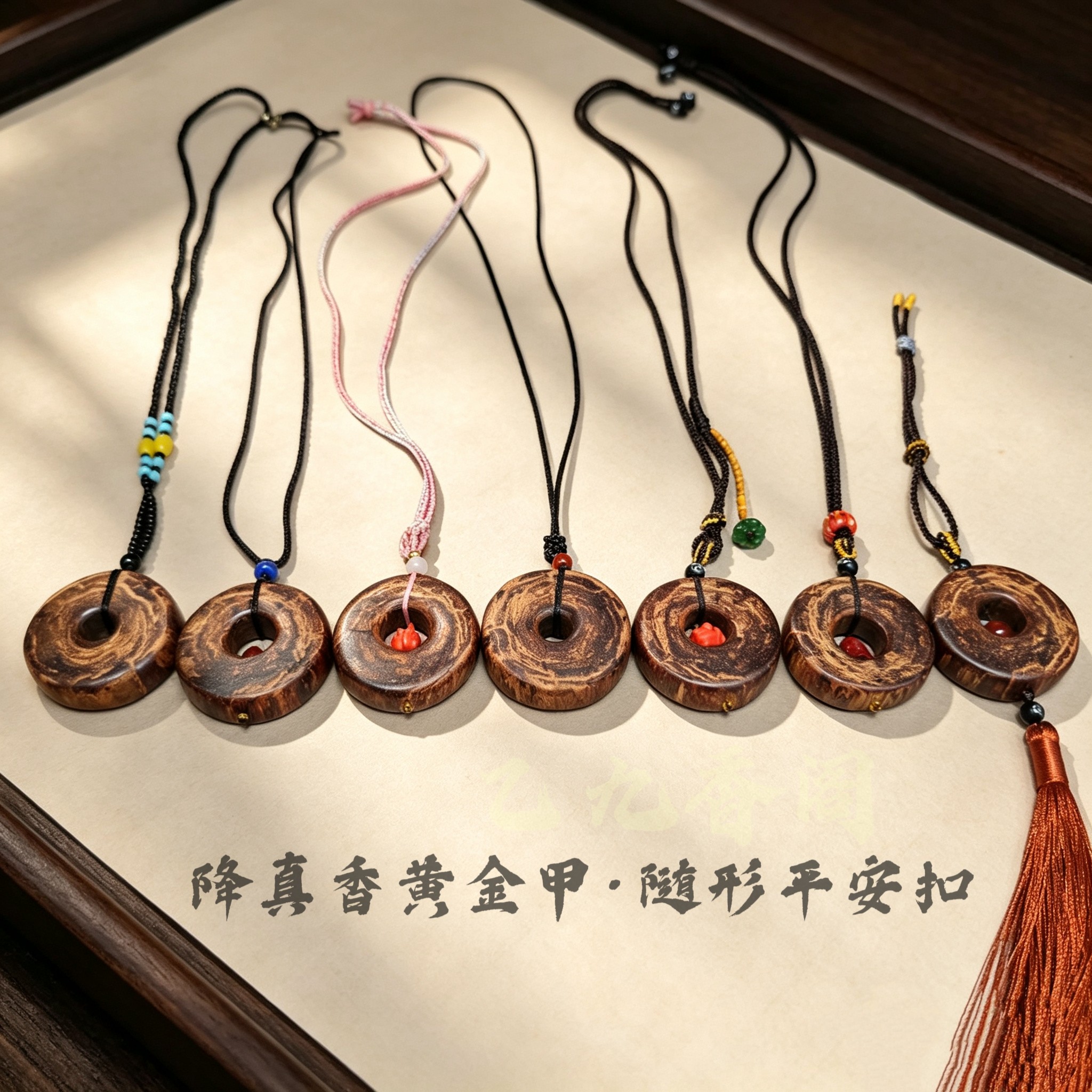 降真香黄金甲平安扣吊坠高端品质多款任选老挝黄药膜保真性价比高