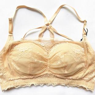 清仓 正品中模B杯配插片棉亲肤无钢圈定型美背防走光抹胸式文胸罩