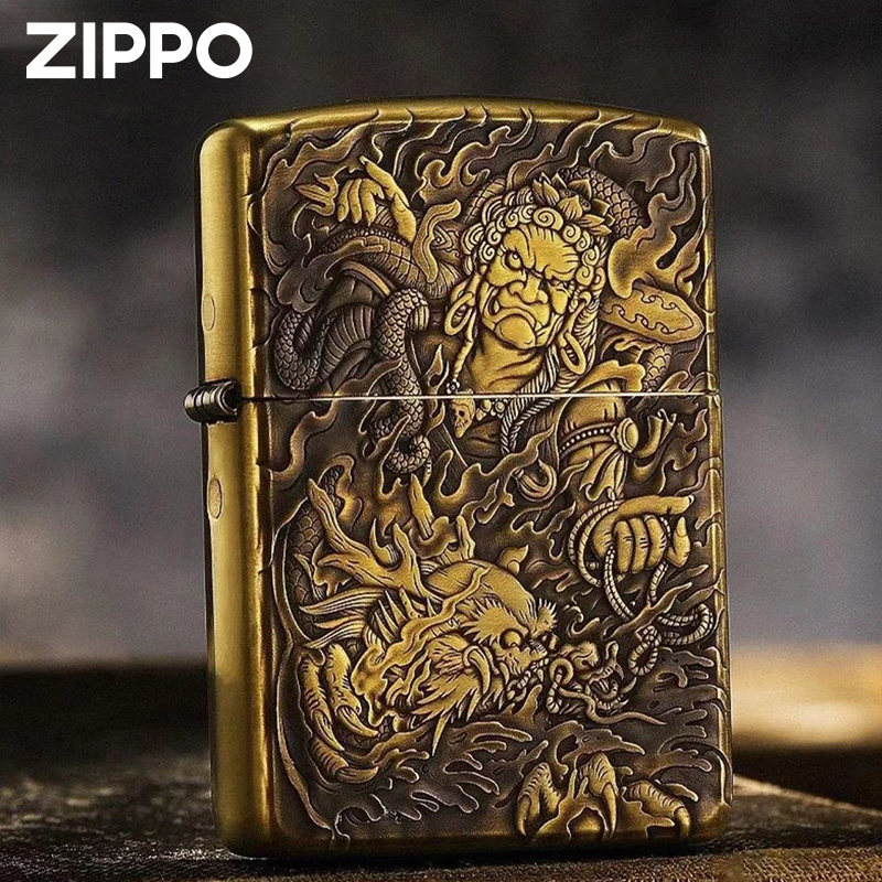 zippo正品打火机不动明王