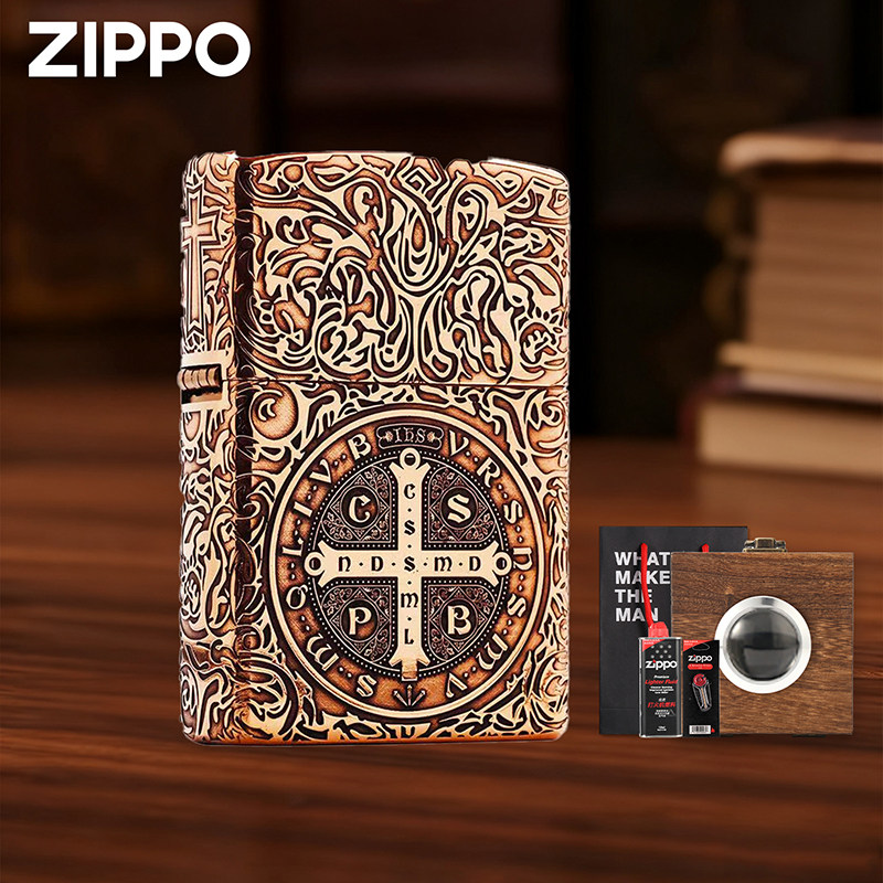 zippo正品打火机 康斯坦丁牧师紫铜官方旗舰店防风煤油送男友礼物