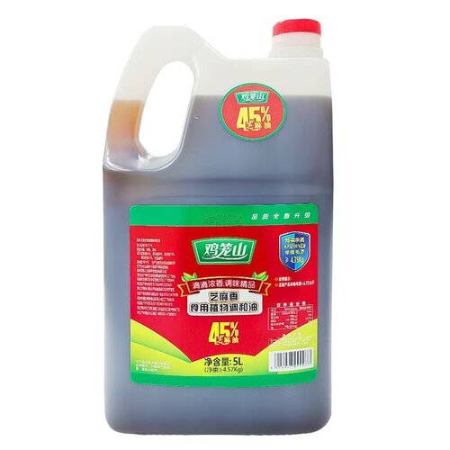 鸡笼山芝麻香食用植物调和油5升桶拌菜拌汤调味火锅油碟拌香油