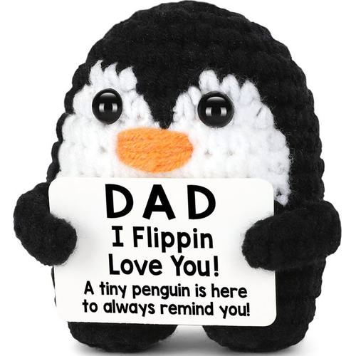 Handmade Crochet Penguin Dad Birthday Gifts Fathers Day Dad