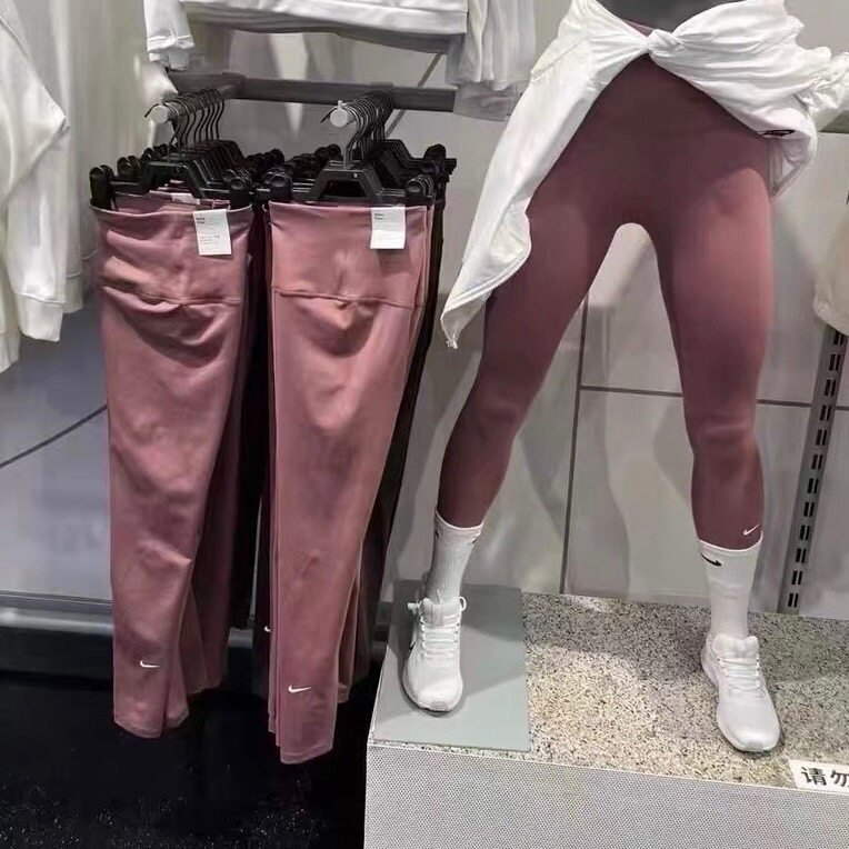 Nike耐克女子小标健身瑜伽训练高腰紧身运动长裤打底裤DM7279-208