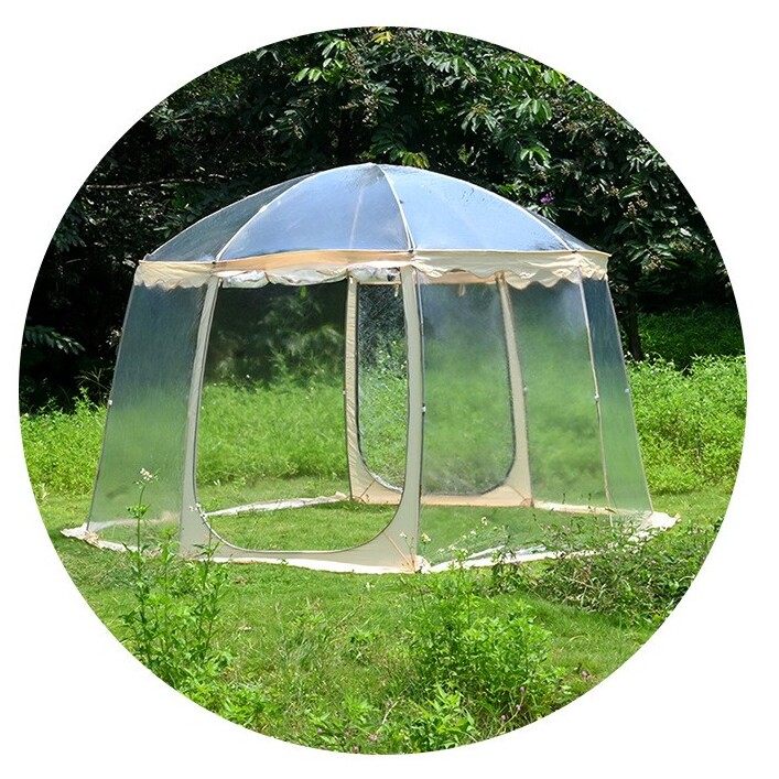 星空泡泡氛围屋透明观星观雨可折叠帐篷PVC彩灯户外防雨保暖棚子
