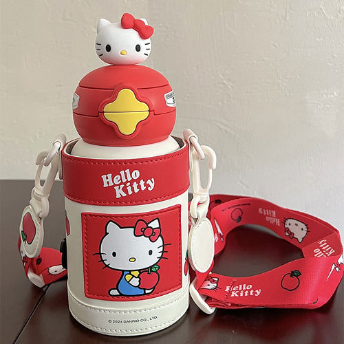 杯具熊星辰双饮杯HelloKitty凯蒂猫保温杯子学生男女儿童便携水壶