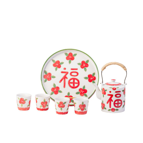 手工绘画茶具套装#不熬夜陶瓷工作室#BUAOYE
