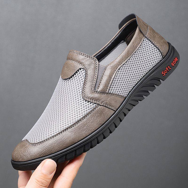 网面鞋男2025夏季新款镂空透气网鞋一脚蹬洞洞鞋软底轻便中老年鞋,流行男鞋,网面鞋,淘宝优惠券,粉丝福利购,淘宝优惠卷