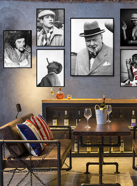 切格瓦拉挂画酒吧咖啡店雪茄装饰画伟人名人卧室复古人物海报壁画