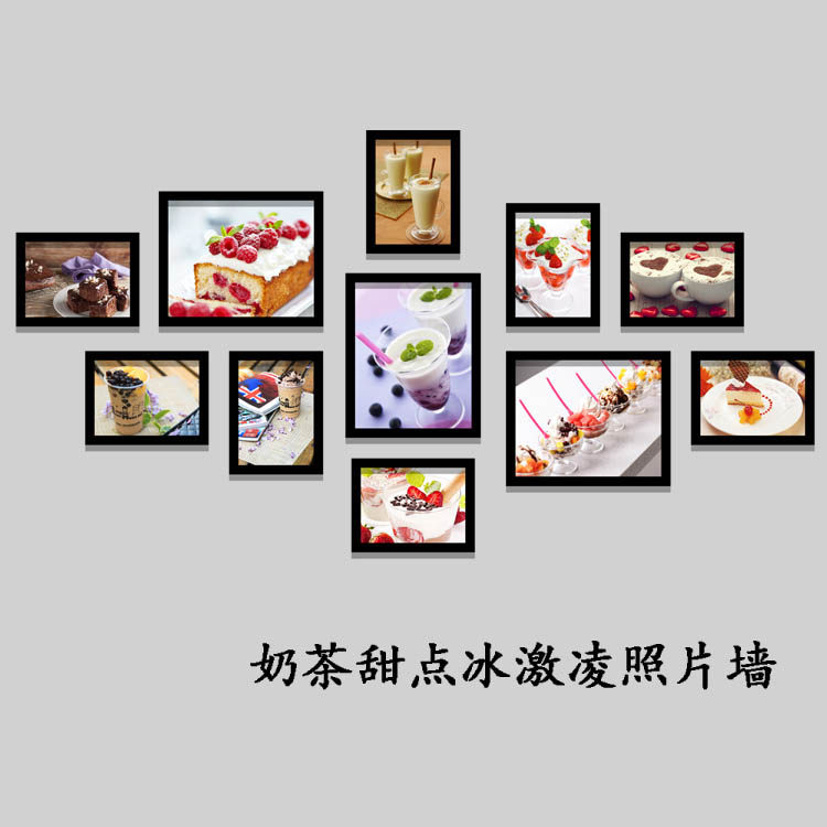 餐厅装饰画饭厅咖啡厅墙画奶茶店挂画蛋糕店甜品店壁画面包照片墙