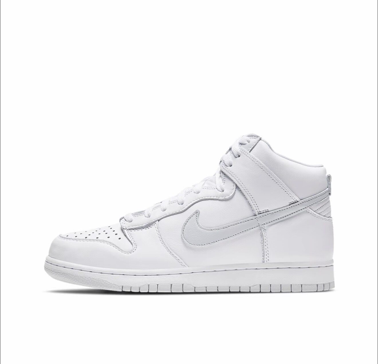 Nike Dunk 板鞋 经典复古百搭 高帮/白色/铂金 42 金华2仓