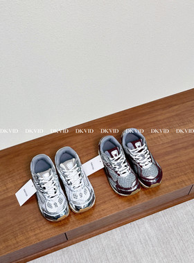 DKVID Silver Sports 银色老爹鞋亮面德训鞋网面厚底休闲运动鞋