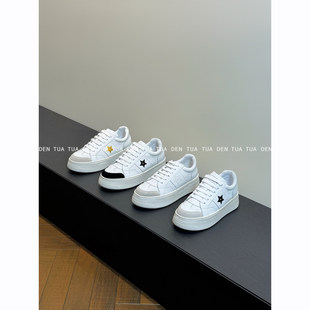 增高3cm真皮星星厚底休闲小白鞋 品质升级 女 限时下架 DENTUATUA