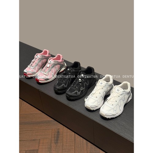 DENTUATUA 白敬亭同款山系穿搭！25ss 厚底网面休闲系带老爹鞋 女