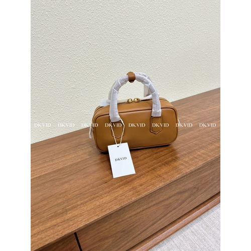 DKVID 质感biu~真皮保龄球手提包包单肩挎包