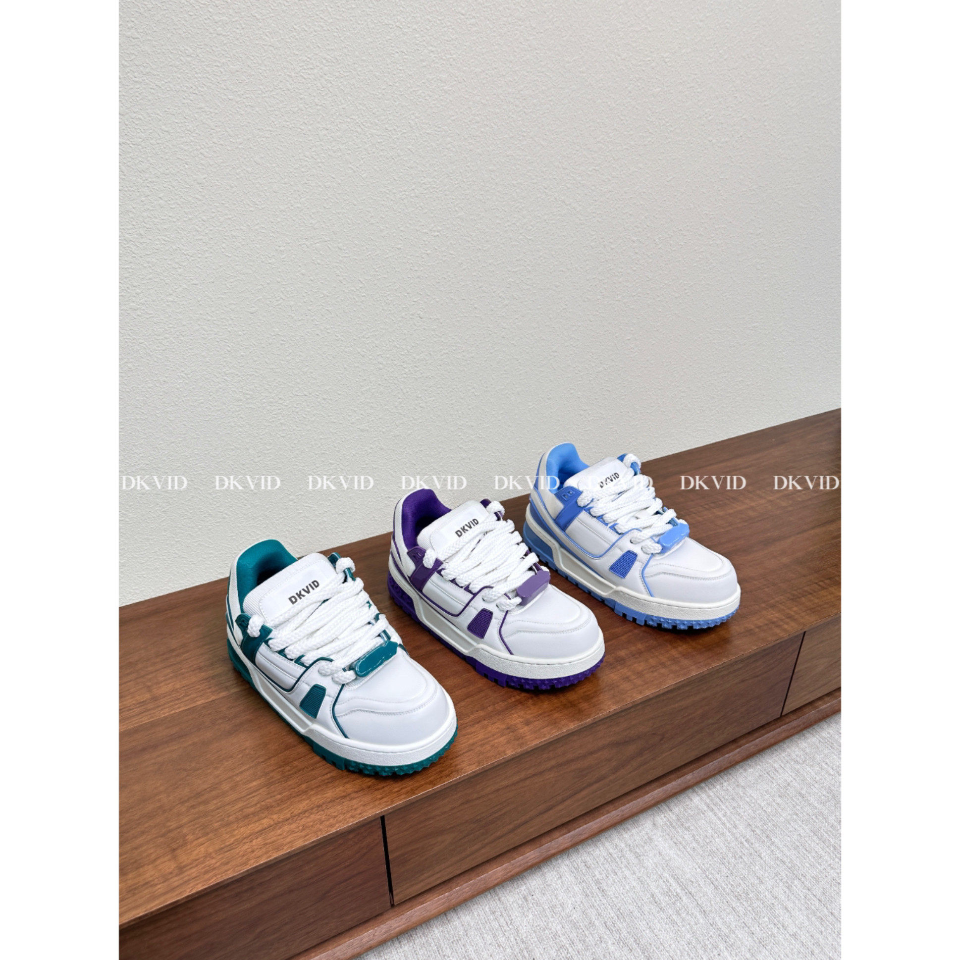 DKVID 品质系/严选出品 小胖丁真皮厚底休闲面包鞋胖胖板鞋