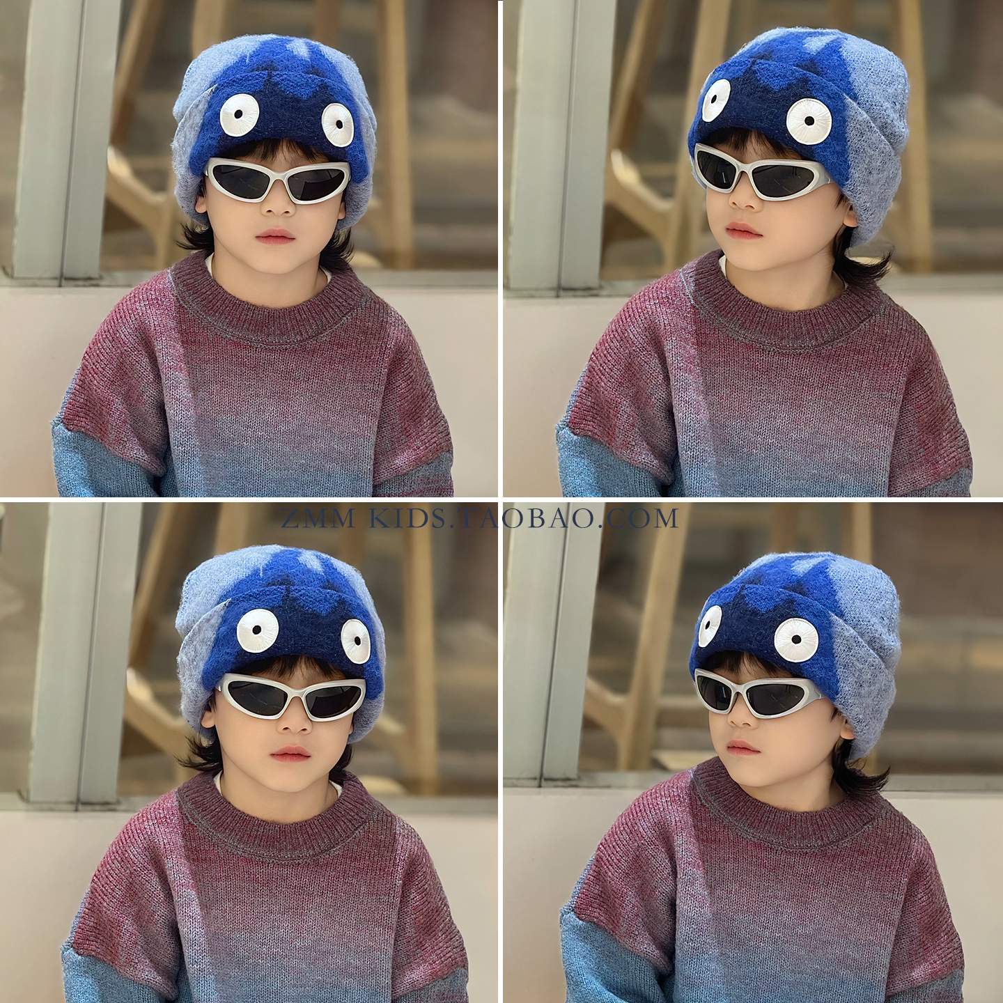 儿童毛线冷帽子2025新款秋冬季针织瓜皮中大男孩痞帅气炸街潮冬天