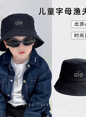 儿童渔夫帽子防晒遮阳男孩宝小痞帅气炸街潮街舞春秋春季春款薄夏