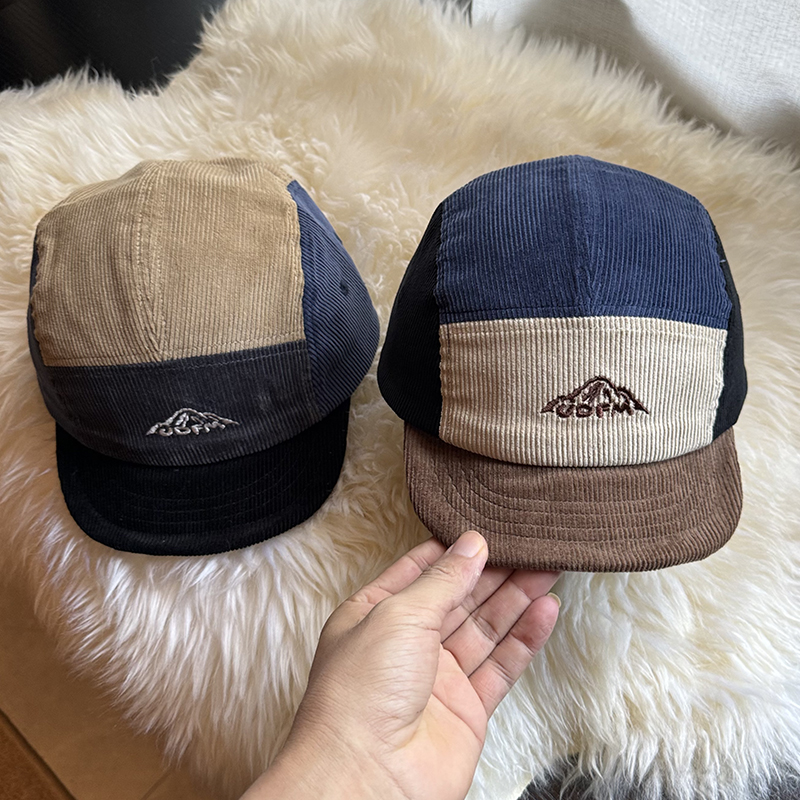 儿童鸭舌帽子灯芯绒棒球2025新款秋季冬中大男孩宝痞帅气炸街秋天