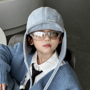 儿童雷锋帽子冬季大男孩女宝小痞帅气护耳超好看的薄洋气时髦潮酷