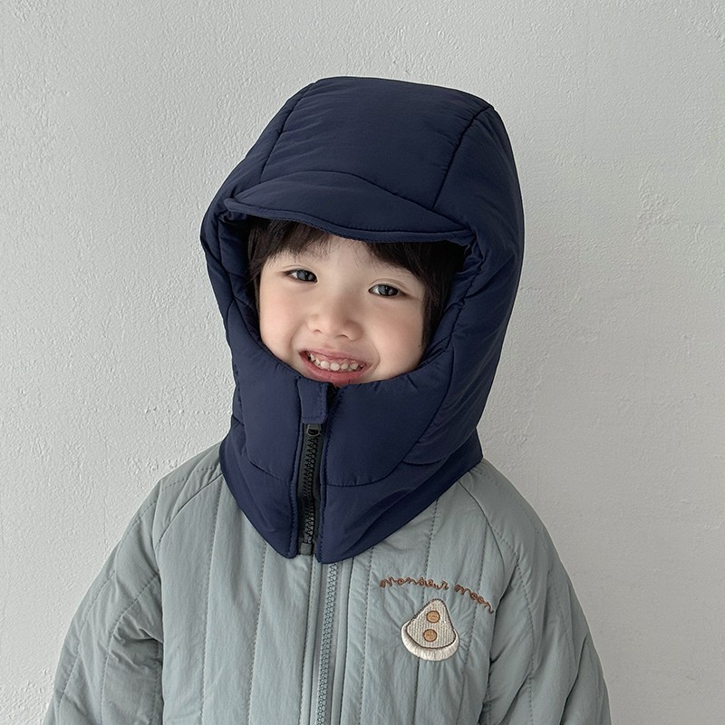 儿童帽子围巾一体雷锋棉冬季2025新款男孩宝护耳防风防寒骑车冬天