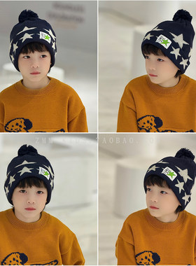 儿童毛线帽子针织2026新款大男孩痞帅气炸街潮酷街舞青少年秋冬季