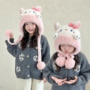 中大女孩宝猫哈喽小hellokitty超好看 儿童帽子护耳2025新款 冬季