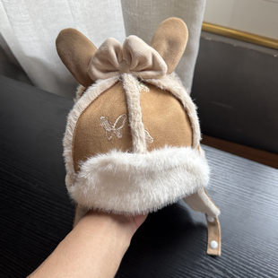 儿童雷锋棉帽子女款2025年新款中大女孩宝小时尚洋气护耳防寒冬天