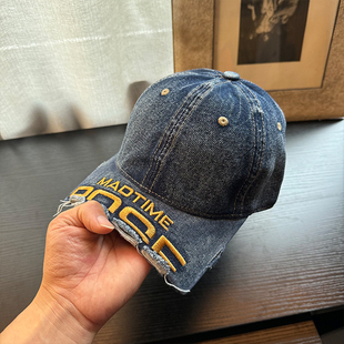 儿童牛仔棒球帽子2025新款 大男孩鸭舌痞帅气炸街潮酷秋冬街舞秋季