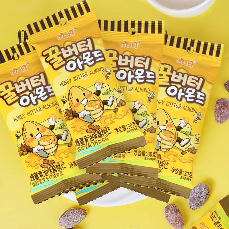 九日巴旦木扁桃仁蜂蜜黄油山葵杏仁30g办公室解馋干果仁坚果零食,零食/坚果/特产,杏仁/巴旦木,淘宝优惠券,粉丝福利购,淘宝优惠卷