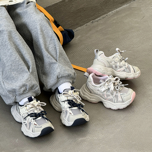 2026夏款单网亲子童鞋儿童运动鞋男童鞋子轻便跑步鞋女童潮老爹鞋