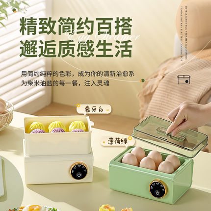 蒸蛋器自动断电家用多功能宿舍小功率煮蛋神器迷你蒸锅定时预约