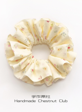 碎花小清新布艺印花大肠圈夏季新款少女马尾皮筋圈头绳现货