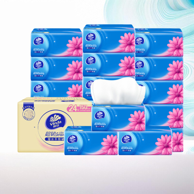 维达超韧抽纸150抽24包整箱装