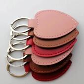 优质皮革爱心钥匙扣个性 创意礼品锁匙扣汽车钥匙圈钥匙环包包挂饰