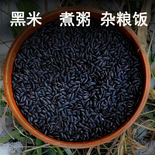 黑米新货农家糙米黑香米五谷杂粮粗粮非黑豆黑芝麻组合