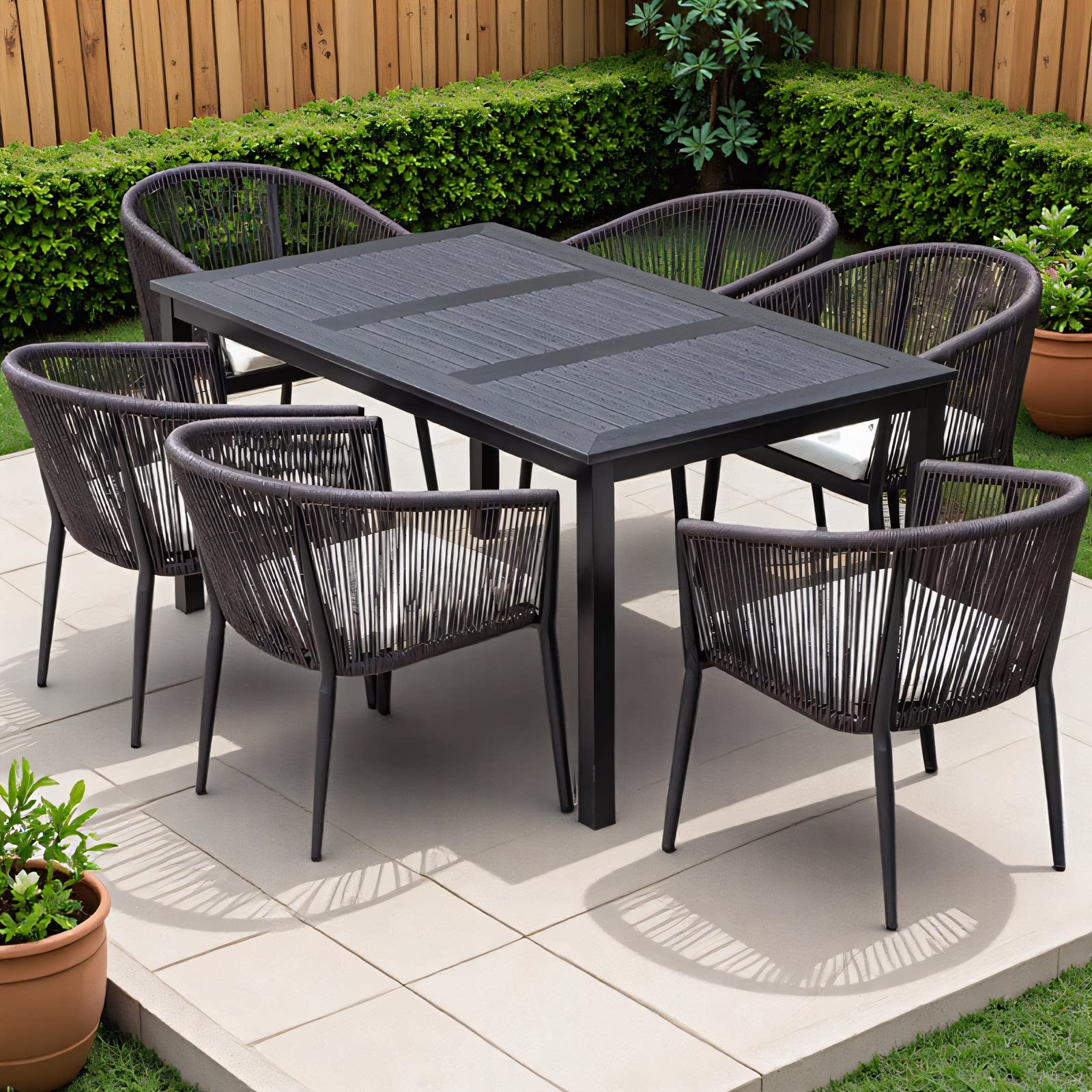 藤逸户外桌椅庭院花园后院休闲阳台靠背椅别墅后院堆叠省空间椅子