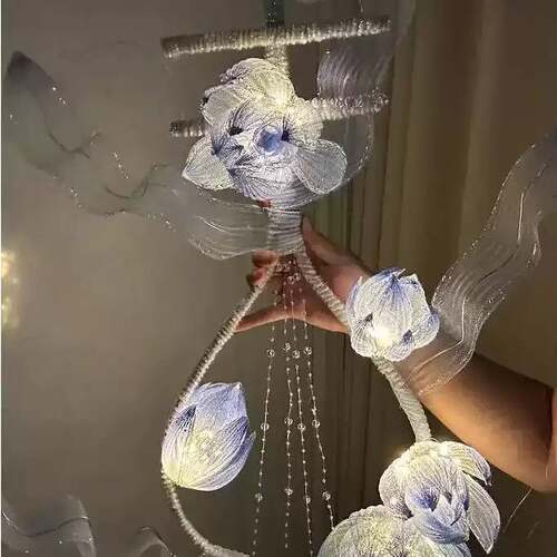 水墨悬浮莲花灯diy手工材料包