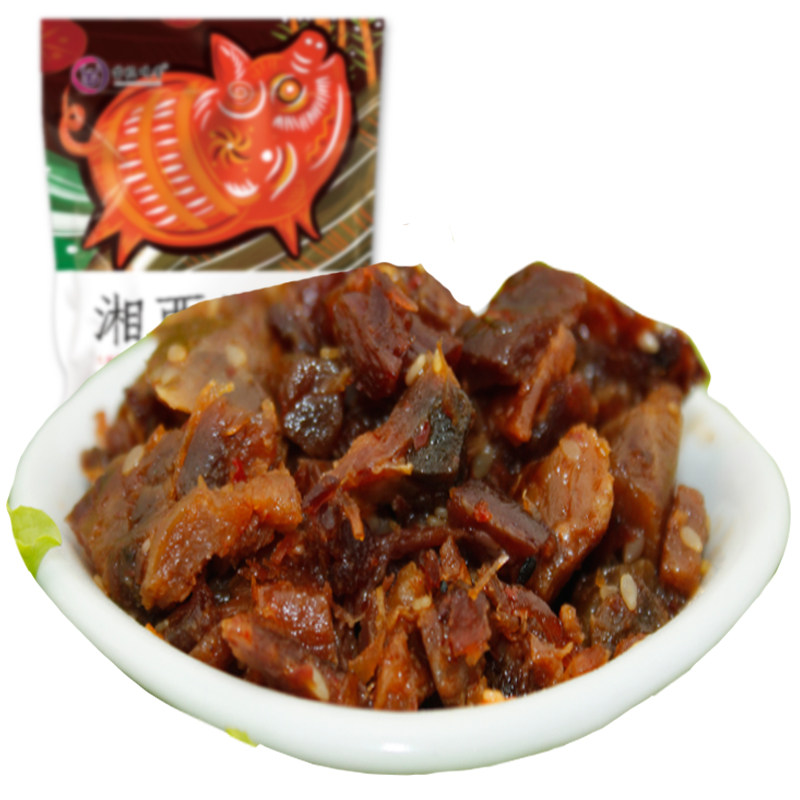 湖南湘西特产黑猪腊肉熟食零食小吃烟熏味独立小包装开袋即食118g
