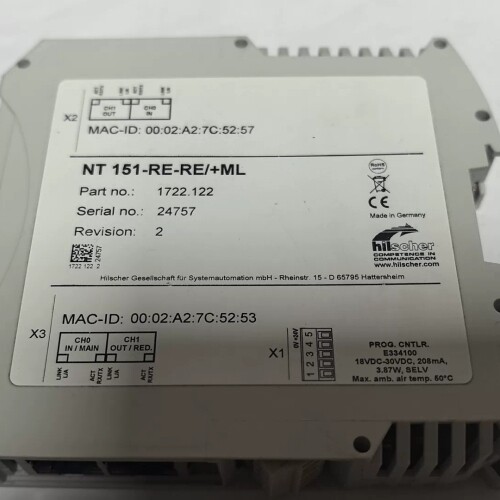 赫优讯以太通讯网关 NT151-RE-RE/+ML,一个 ~议价