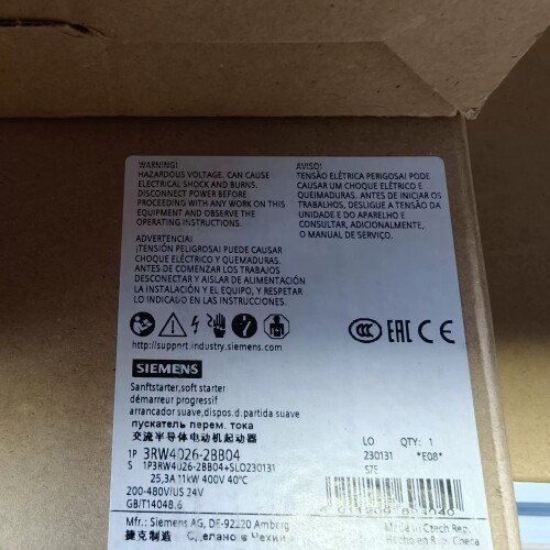西门子3RW4026-2BB04西门子原装正品软启动器， ~议价