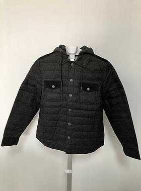 只卖真鞋 匡威 新款男子连帽羊毛棉夹克08793C002 混合黑灰色