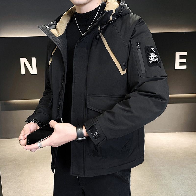 二棉夹克男秋冬季宽松韩版帅气加棉加厚棉服休闲百搭青年男装外套